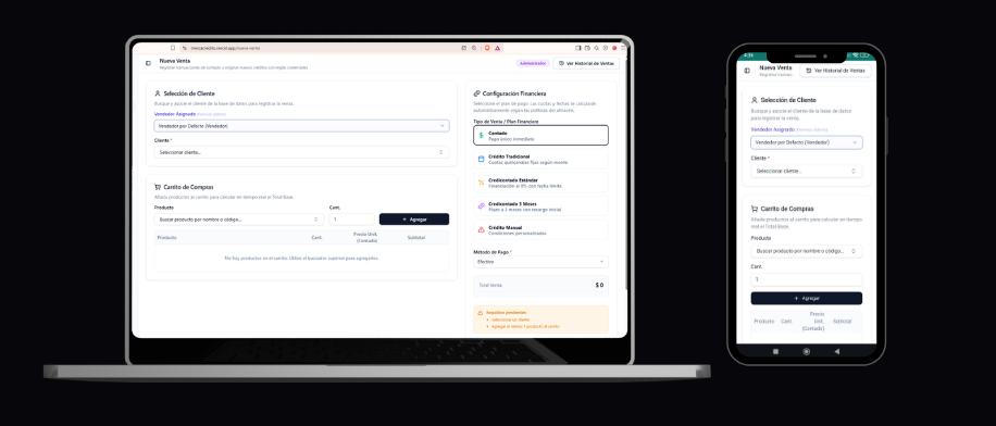 Arquitectura y producto de Caso 05: MercaCredito (Fintech SaaS)